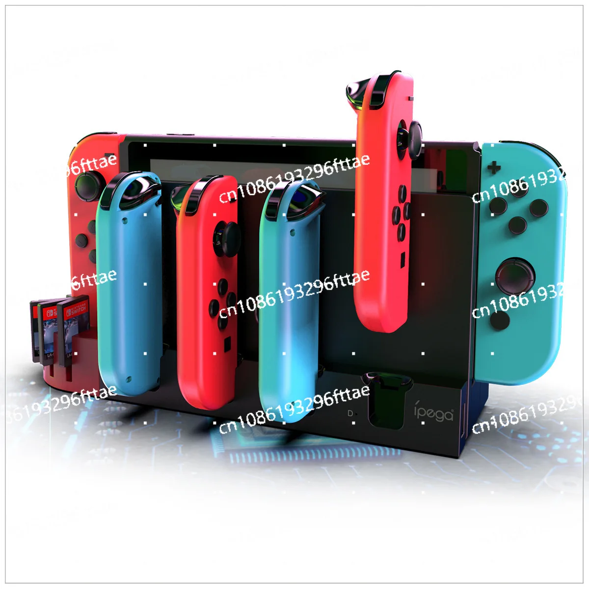 Switch Handle Seat Charger JoyCon Left and Right Small Handle Python Four Charge NS Game Card Storage Seat Charger