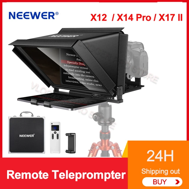 Neewer X12 Aluminum Alloy Teleprompter with Remote outlets App and Carry Case