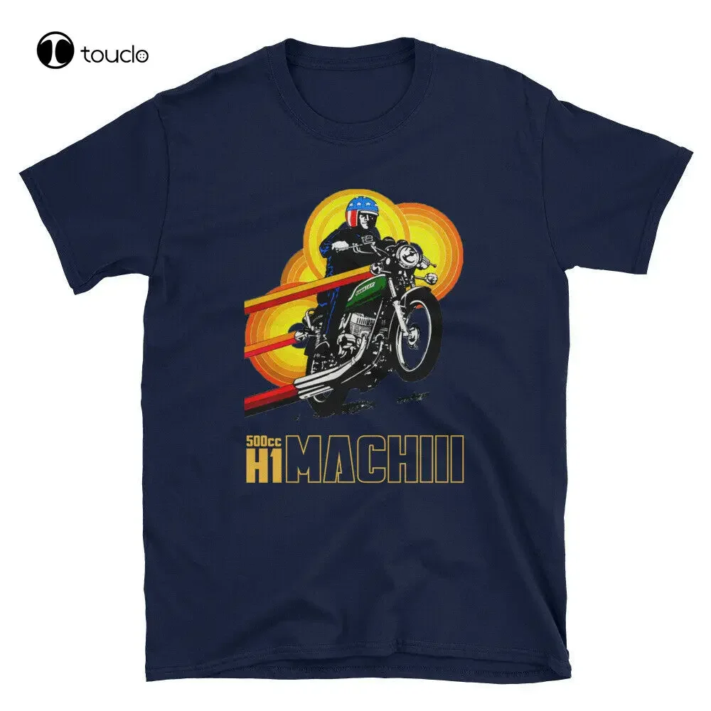 Retro Design Kawa H1 Mach Iii Triple Unisex Motorcycle T-Shirt Custom Aldult Teen Unisex Digital Printing Fashion Funny New