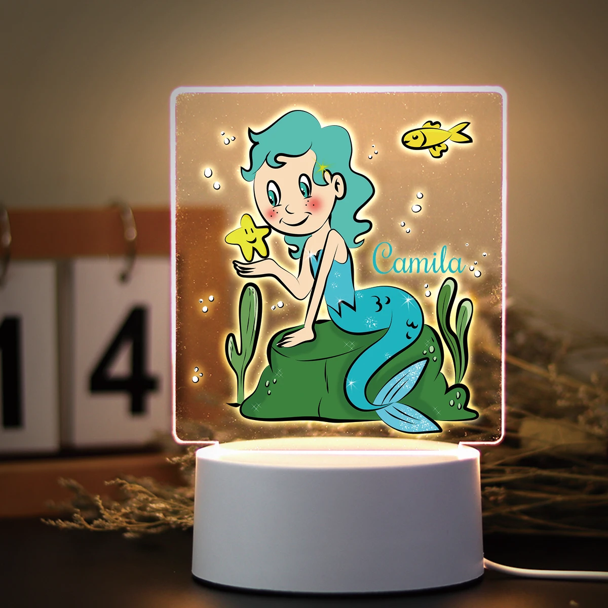 Personalizado Anime Comics LED Night Light para crianças, nome personalizado, acrílico, casa, feriado, presente de aniversário para crianças, meninos, meninas