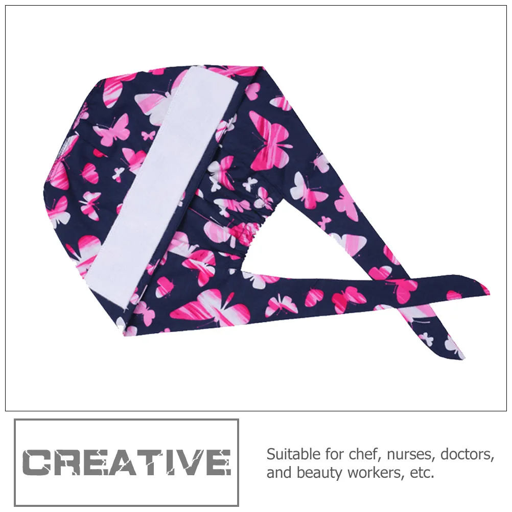 

2pcs Cotton Butterflies Nursing Caps Head Wrap Hospital Doctor Nurse Caps For Beauty Spa Chemo Hair Loss Work Health Hat