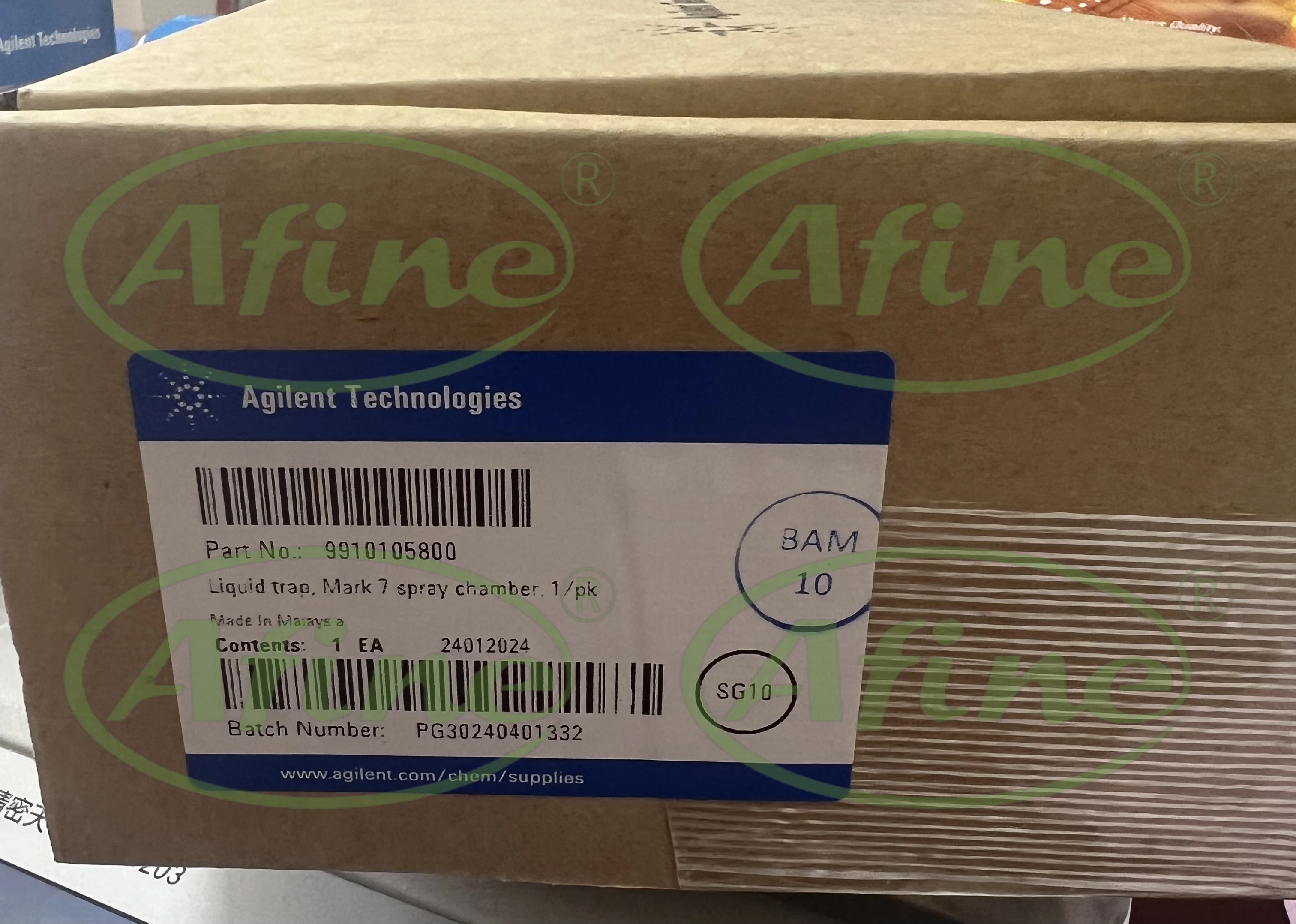 AFINE Agilent Mark 7 Spray Chambers 9910105800 Kit Fluorinated Liquid trap Float and magnet