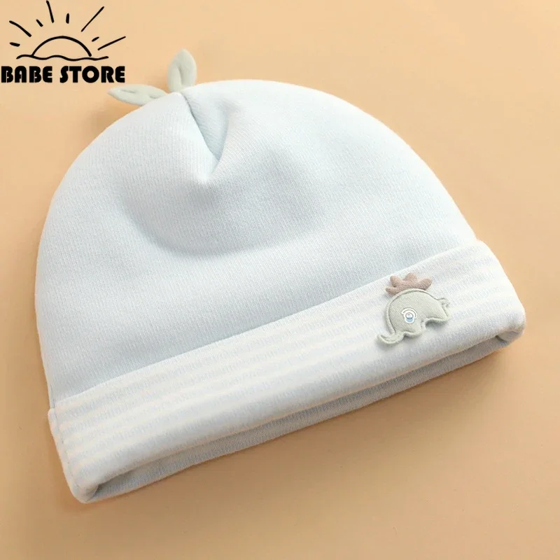 Gorros para bebé de 0 a 6 meses, gorro para recién nacido, gorro de invierno cálido y grueso de algodón suave y elástico para bebé, accesorios para