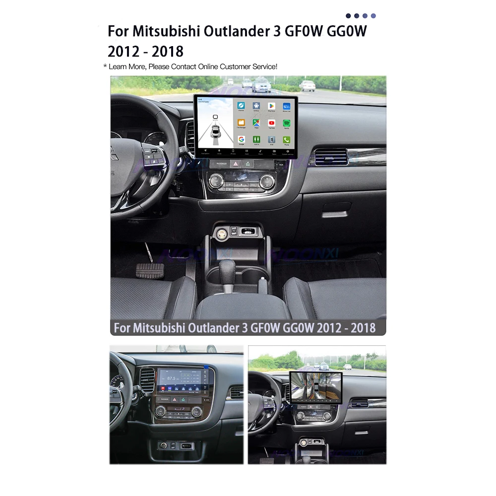 Android audio For Mitsubishi Outlander 3 GF0W GG0W 2012 - 2018 Android 13 Octa Core Car Multimedia Player Stereo Radio GPS Navi