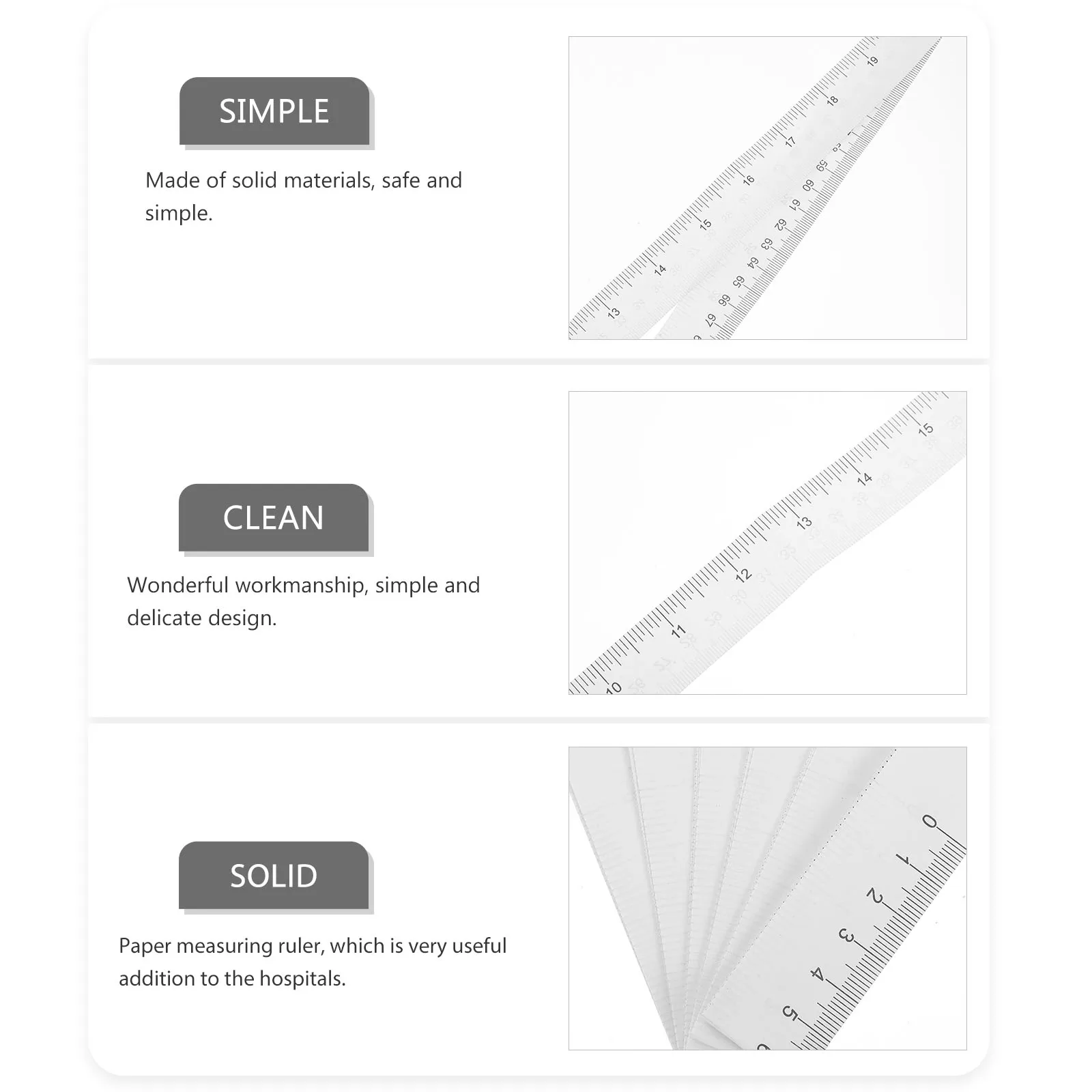 100pcs Disposable Double-Sided Paper Measuring Tape Measure Ruler Tape For Medical Baby Head Use