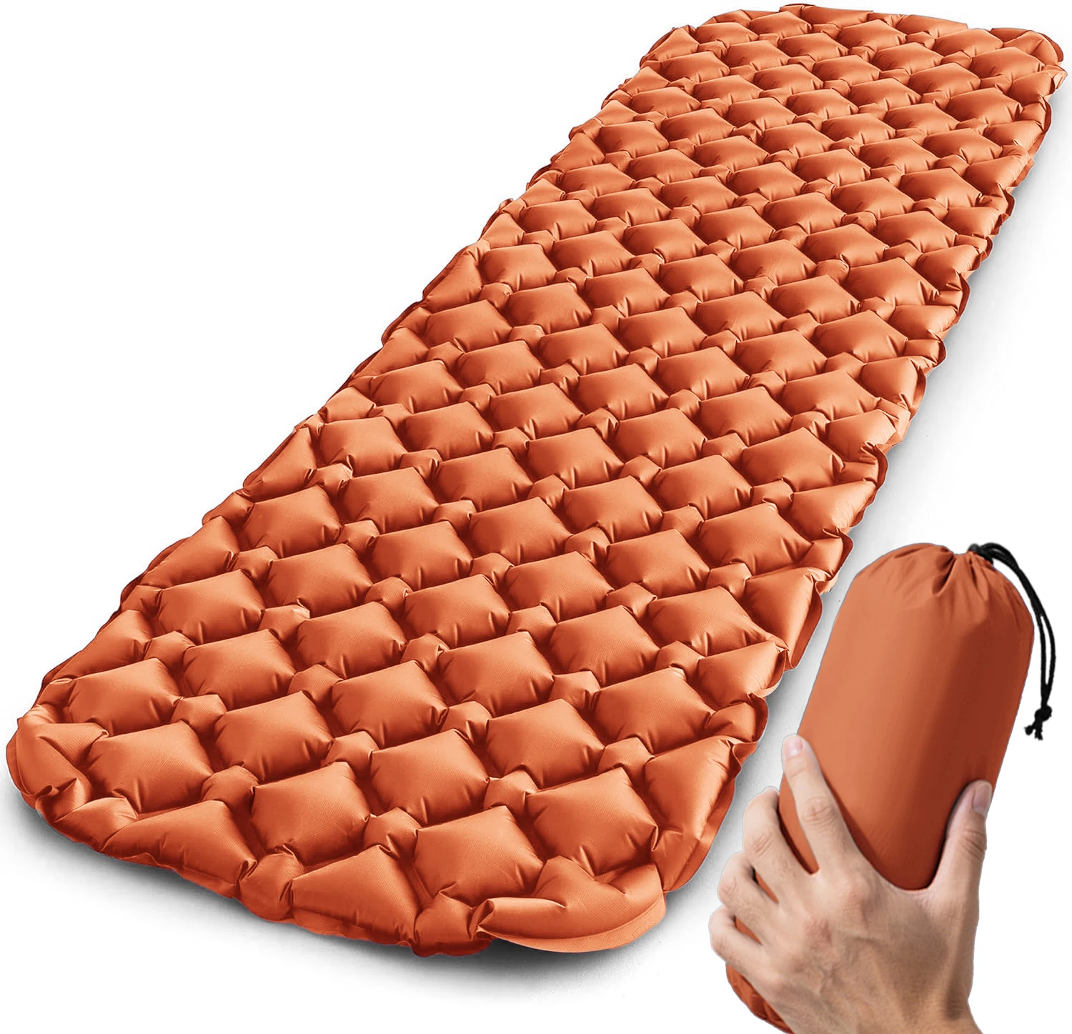 Outdoor Sleeping Pad Camping Inflatable Mattress Ultralight Air Cushion Travel Mat Folding Bed No Headrest For Travel Hiking image 3