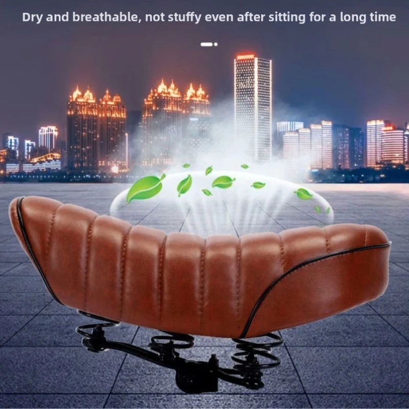 Comfortable Soft Five‑Spring Electric Vehicle Saddle,Shock‑Absorbing Bicycle Seat Cushion,Universal Riding Replacement Accessory image 3