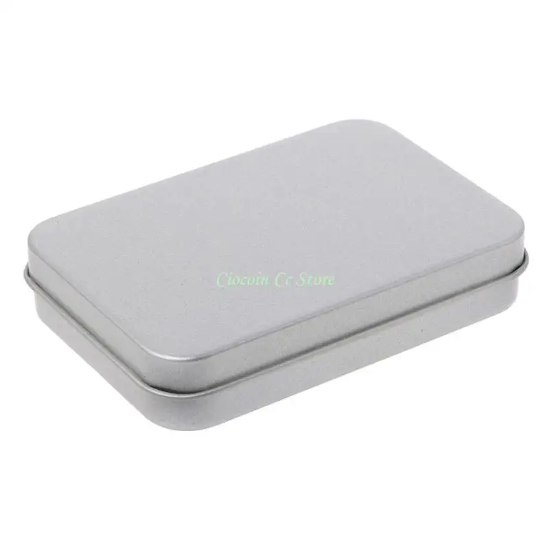 X90F Tinplate Storage Box with Lid Money Coin Candy Small Paper Card Organization