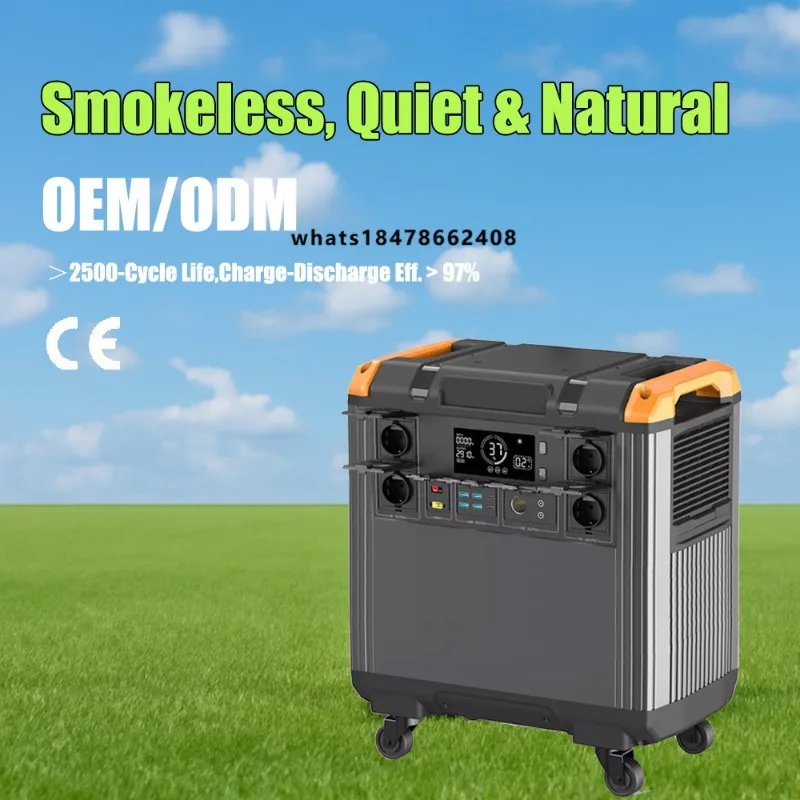 Portable Charging Station 3000W/5000W 2688WH/5376WH Outdoor Generator, Solar Charging, Camping Emergency Power Supply