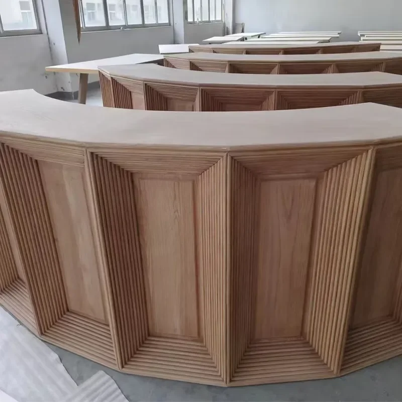 Customization Wooden Wedding Furniture Circle Spray Painting Sectional Event Party Rental bar Table Counter