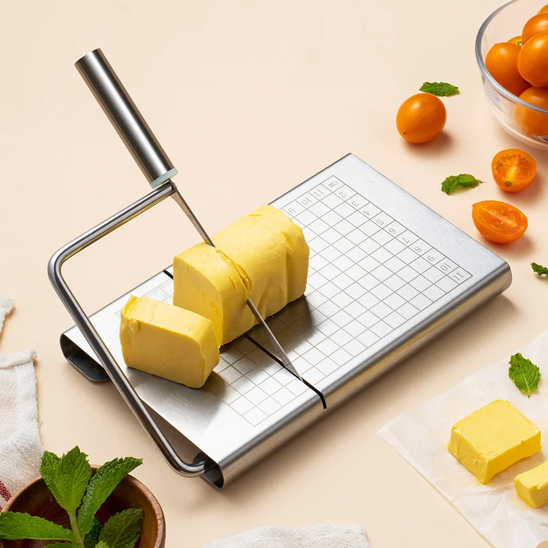 Stainless Steel Cheese Slicer Multifunctional Butter Cutting Table Ham Sausage Chocolate Kitchen Baking Small Tool