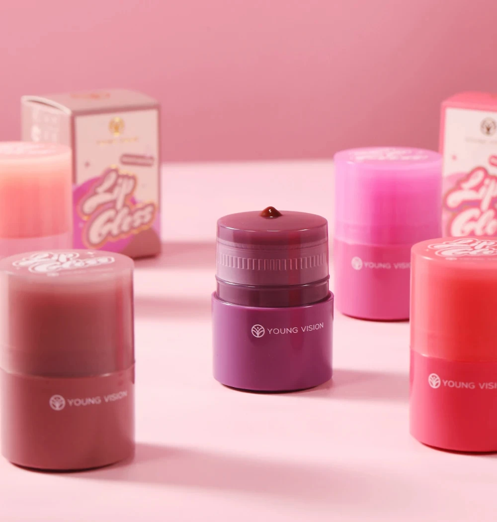 Moisturizing Hydrating Jelly like Lip Balm Lightweight Solid Lip Gloss Peach Toned Clear Lip Primer Essential Makeup Item