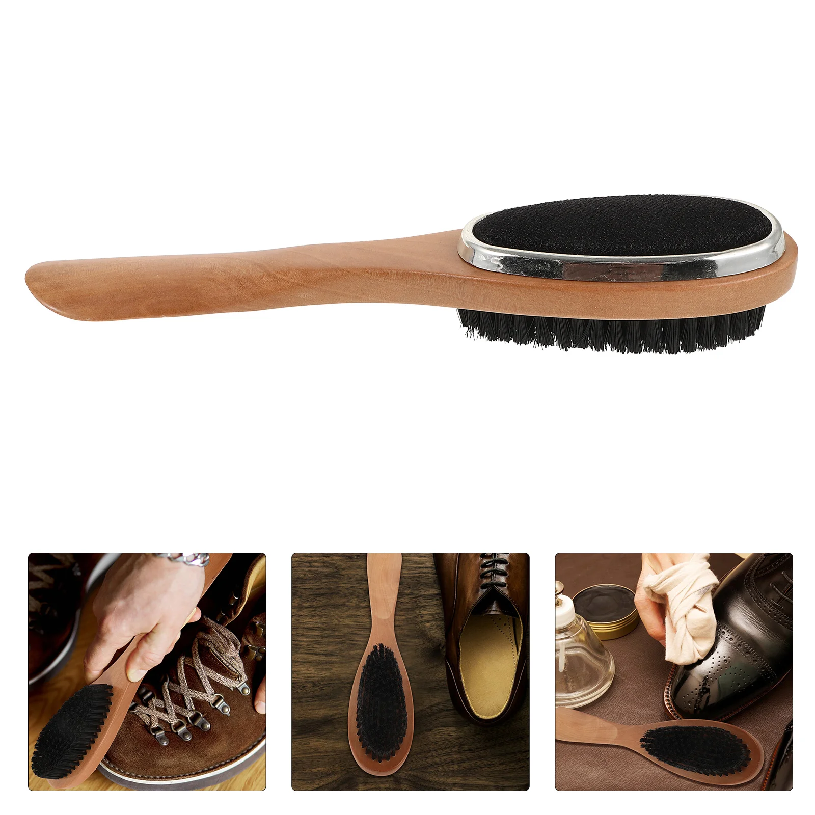 

Sneaker Cleaner Brush Solid Wood Shoe for Bristle Shoes Cleaning Cleanser