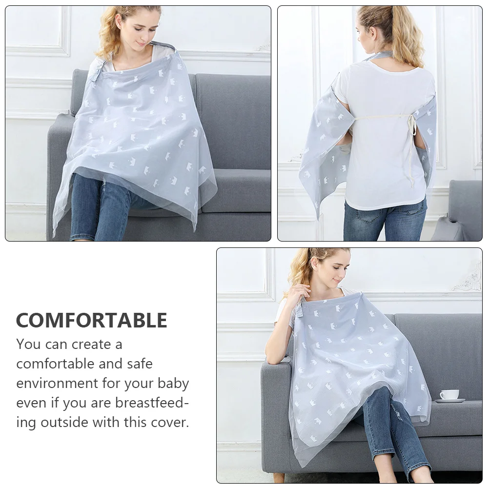 

1pc Cotton Breastfeeding Cover Lightweight Breathable Nursing Scarf Shirt for Outdoor Travel Stroller Blanket Use