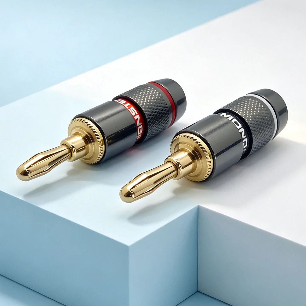 4mm Pure Copper Gold Plated Banana Plug Connector Solder‑Free Self‑Locking Connectors  For Audio Video Speaker Adapter Terminal