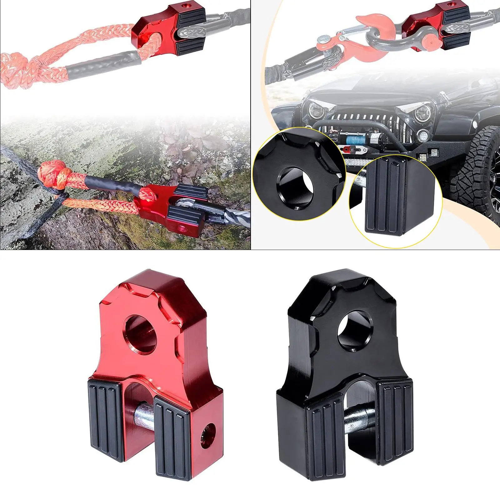 

Flat hook connector for mounting on generic winch, aluminum winch hooks, rescue