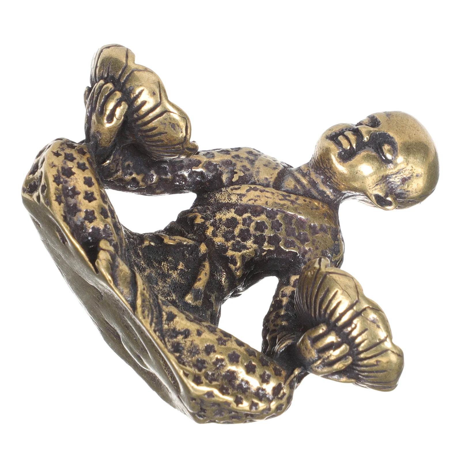 

Creative Copper Monk Statue Delicate Desktop Ornament Candlestick Home Office Gift Unique Shape Craft Figurinehome Decor