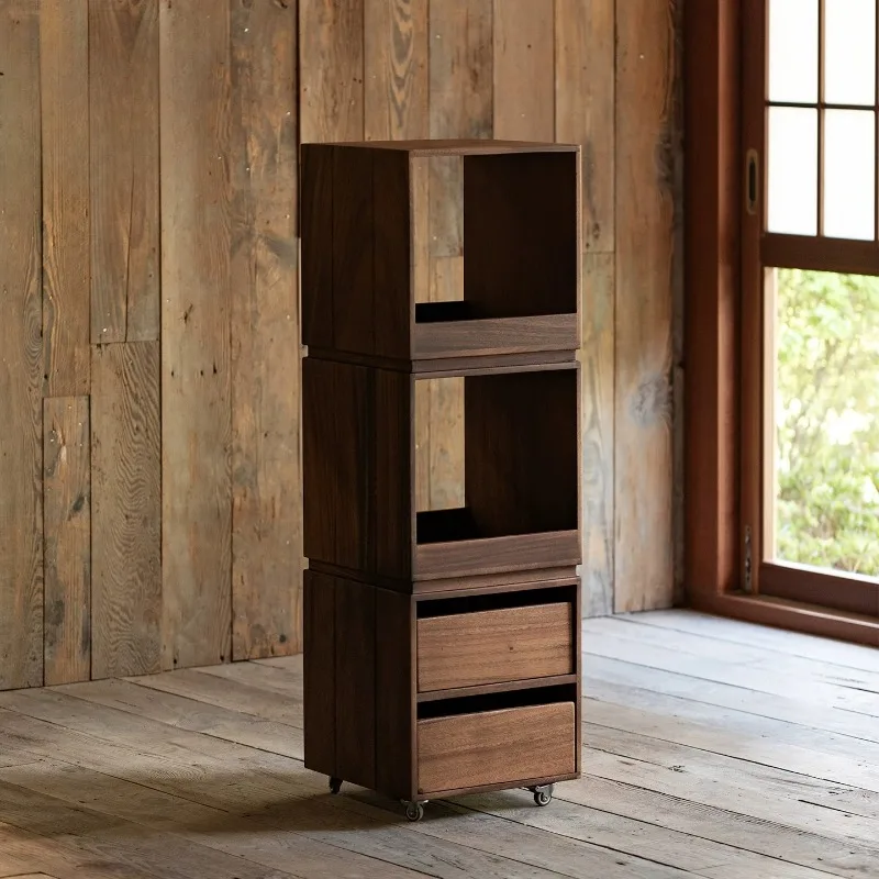 

Mobile tea cabinet bucket cabinet solid wood tea room teacup storage solid wood cabinet