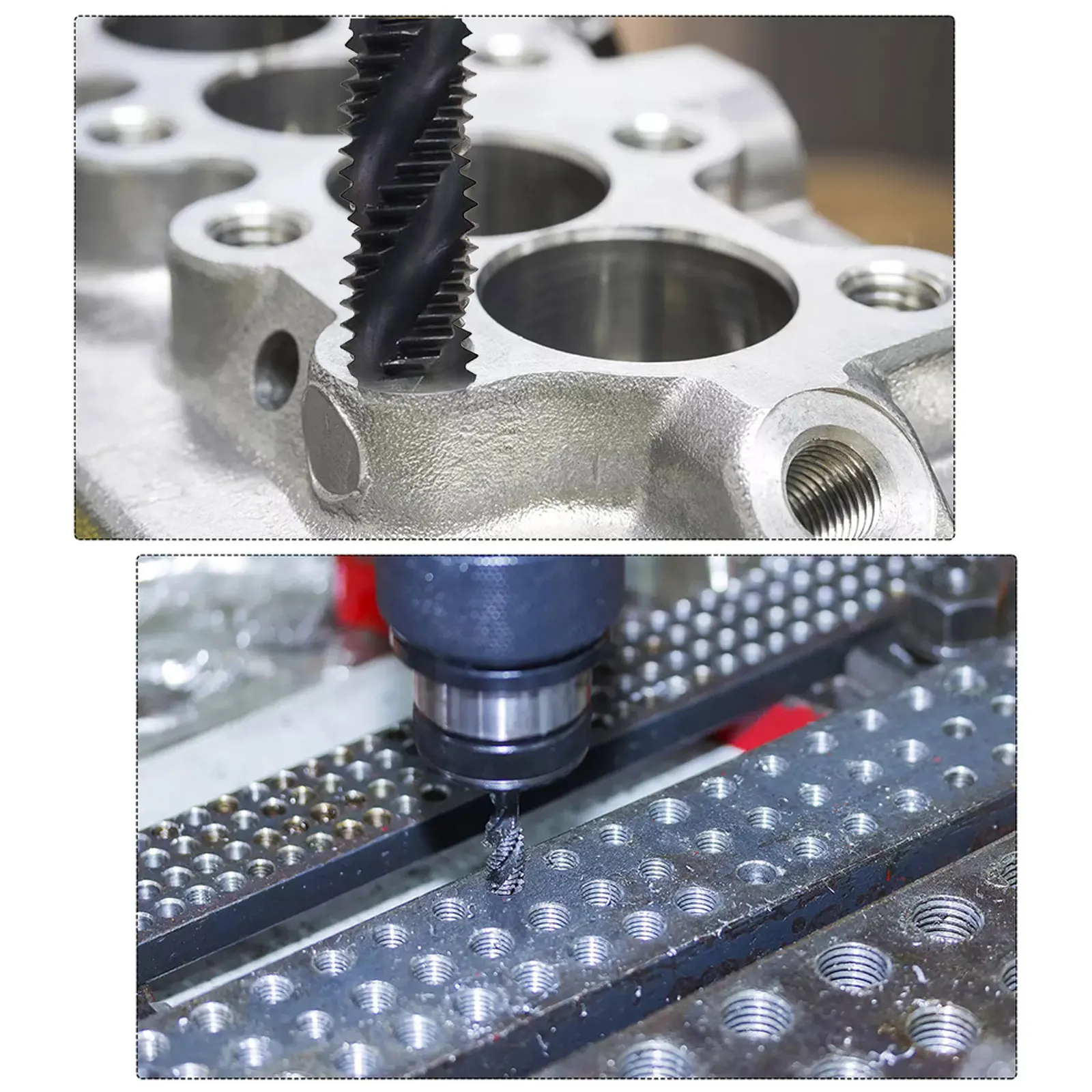 For Bronze For Hard Plastics M8 X 1.25 Tap Metric Machine Thread Tap Tapping Machines Shank Diameter 6mm Spiral Groove Design