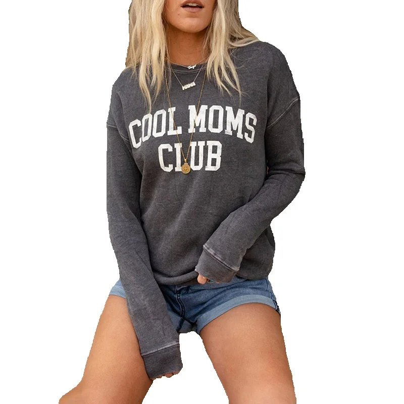 

Повседневный Универсальный свитер с надписью для женщин, Осенний тонкий пуловер с длинным рукавом