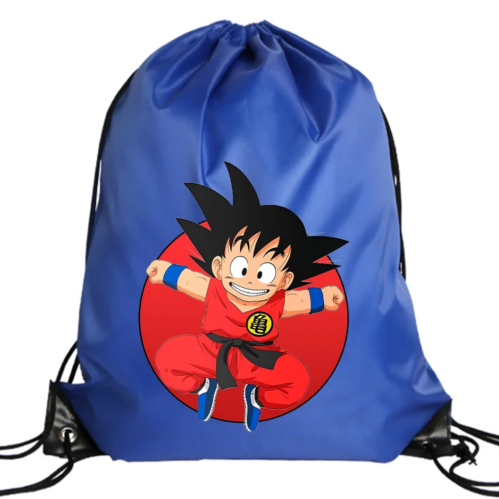 Dragons Ball Polyester Drawstring Bag Son Goku Gym Sports Backpack Pocket Bags Cool Anime Storage Bag Travel Bags Birthday Gifts view 4