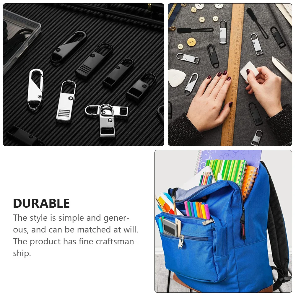 

1Set Zipper Repair Kit Alloy Zipper Puller Replacement for Luggage Backpack Suitcase Jacket Sportswear Bag Coat Shoes DIY Fixer