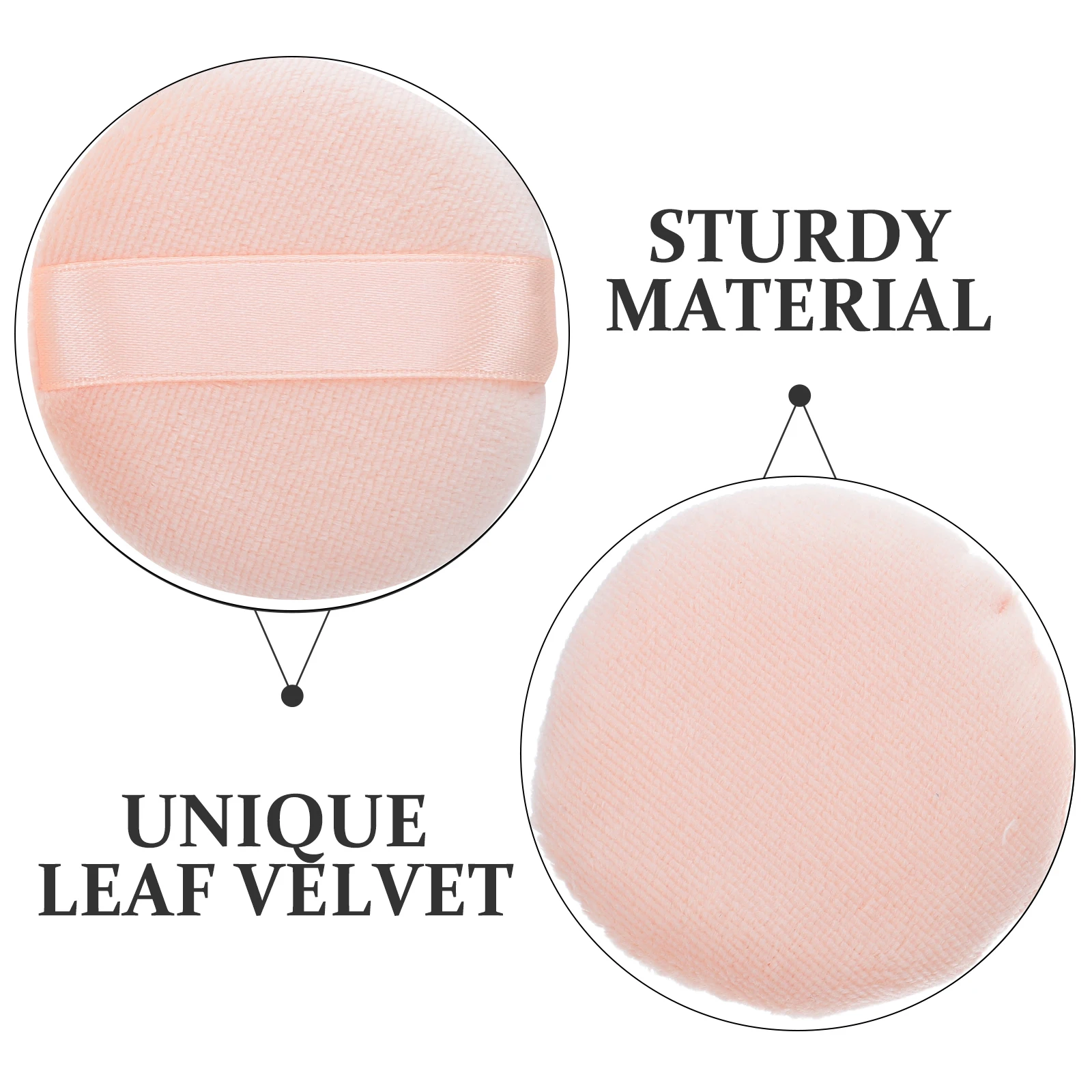 Material de esponja para una aplicación uniforme de base, 4 Uds., polvo redondo, adecuado para todo tipo de pieles, belleza