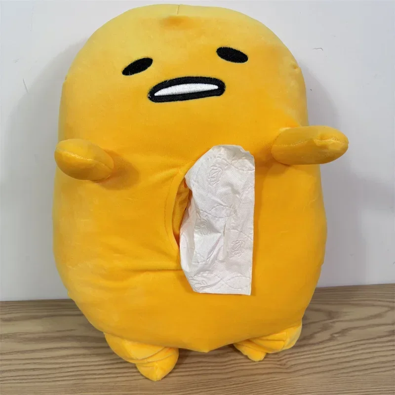 Gudetama – porte-serviettes en peluche, poupée mignonne, tiroir Portable, boîte à mouchoirs de voiture, fournitures multifonctions, oreiller, jouets créatifs, cadeau