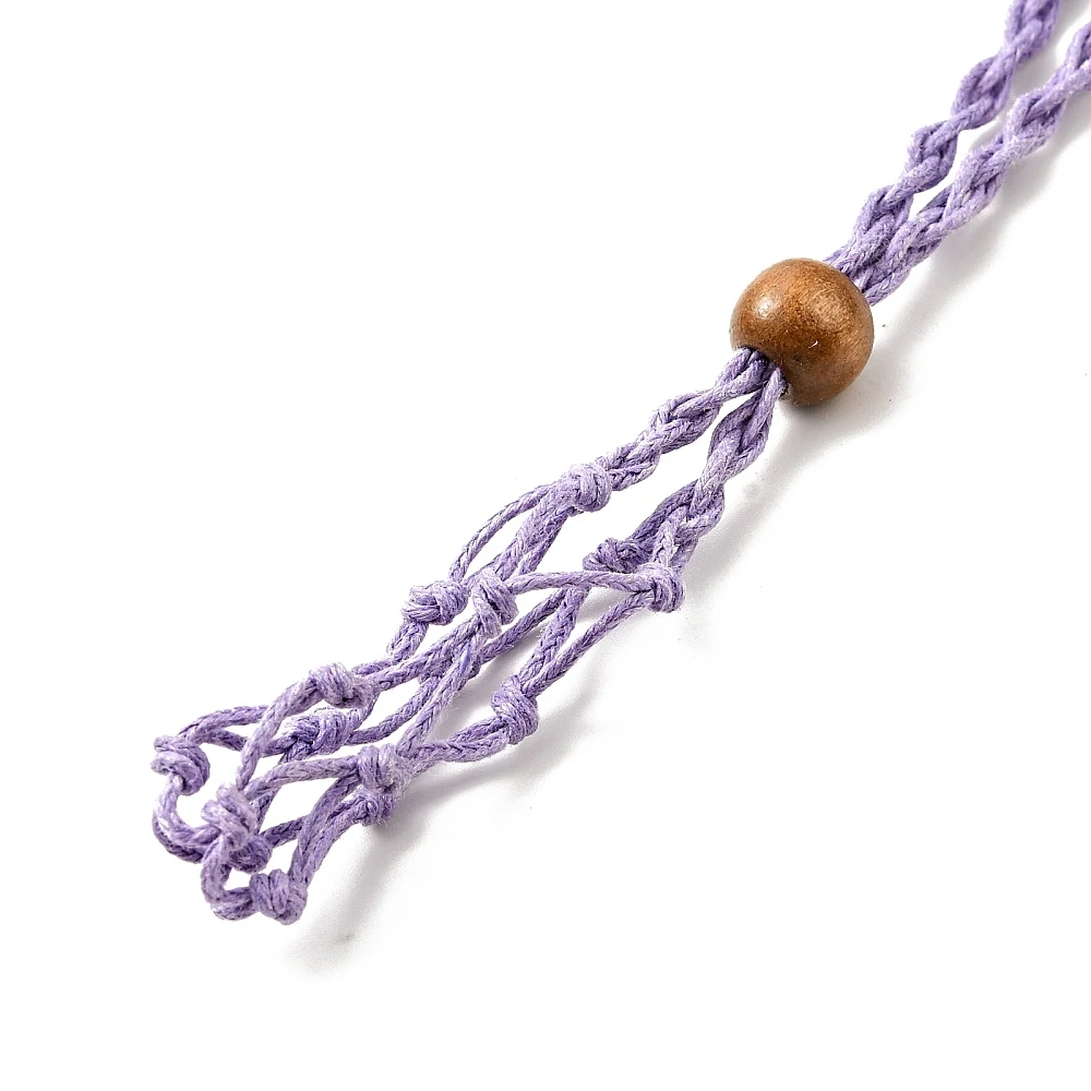 10 Stück geflochtene Wachsschnur für Makramee-Beutel, Halskettenherstellung, verstellbare Holzperlen, mehrfarbig, für austauschbaren Steinschmuck – Detail 12