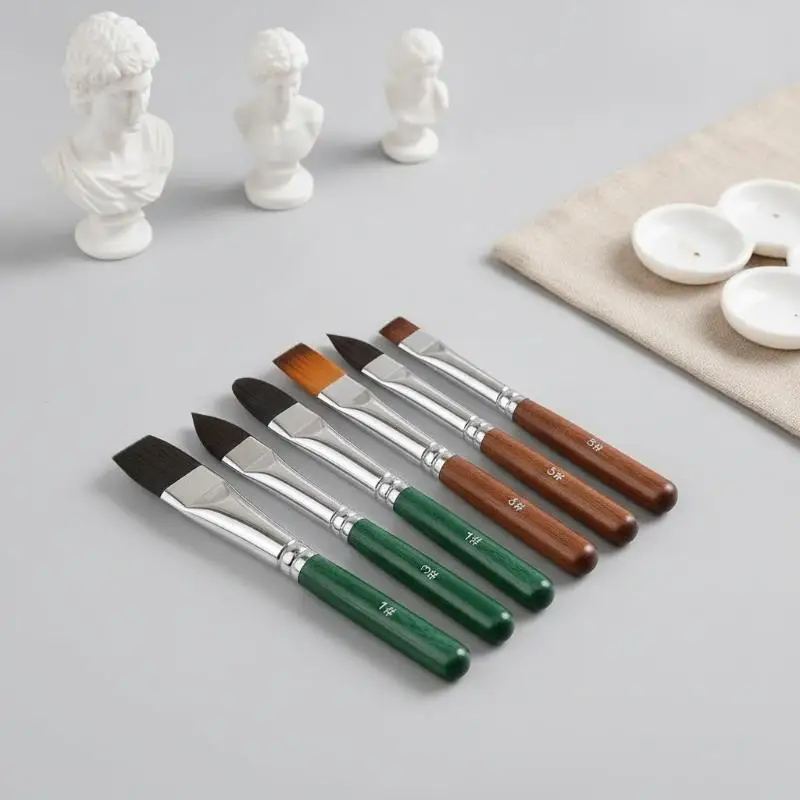 6 Pcs Mini Detail Paint Brush Set Round Head Gouache Watercolor Brush for  Coloring Drawing Kids Adults Art Beginners
