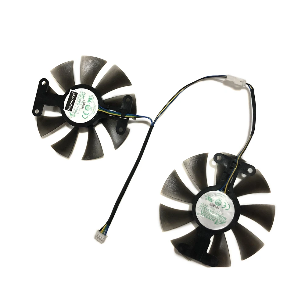 2Pcs/Set，GPU Cooling Fan,GA91S2H,For GALAX GeForce GTX950 GTX 960 Europe V1 4G,For GALAX GTX 1060 BIG TIGER General