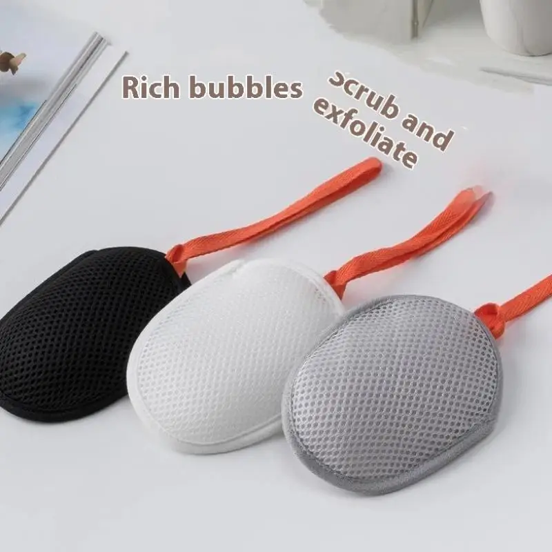

1 шт., пенящаяся сетка для очищения ванны, двусторонняя квадратная/овальная сумка для мыла, отшелушивающая скруббер для тела, губки для ванной комнаты, сетчатый карман для мыла