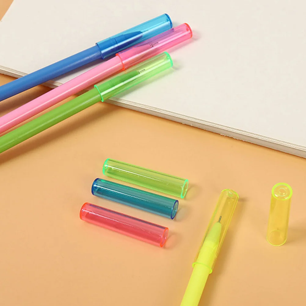 

230Pcs Pencil Caps Transparent Plastic Protective Covers Office School Supplies Pencil Tip Protectors Classroom Storage