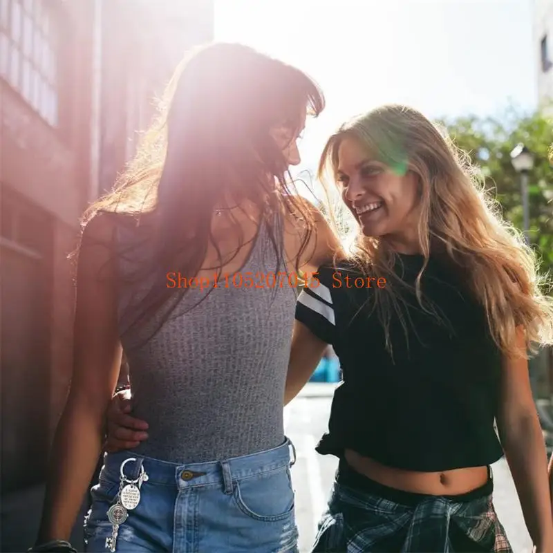 37cd Unique Friendship Keychain Stainless Steel Lasting Symbol Of Friendship for Women Teen Girls Gift Givings