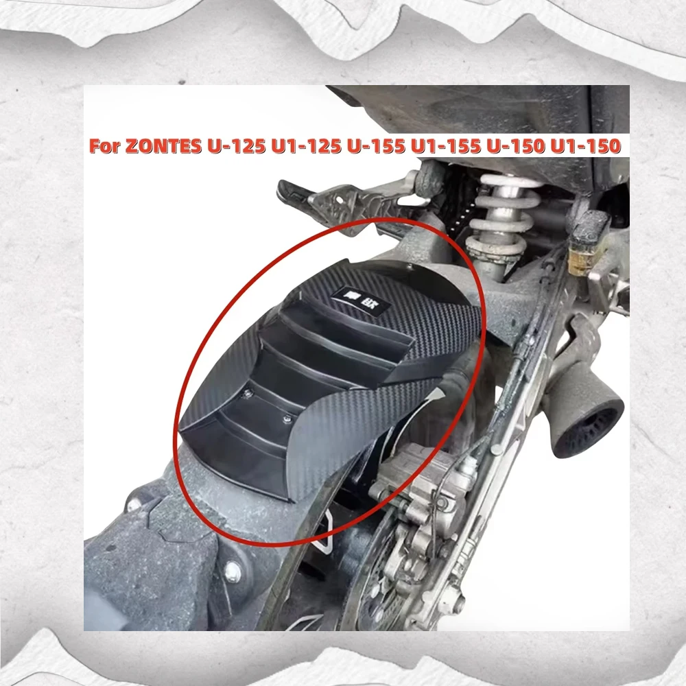 

New Fit U / U1 Motorcycle Rear Fender Extender Splash Proof Extended Fenders For ZONTES U-125 U1-125 U-155 U1-155 U-150 U1-150