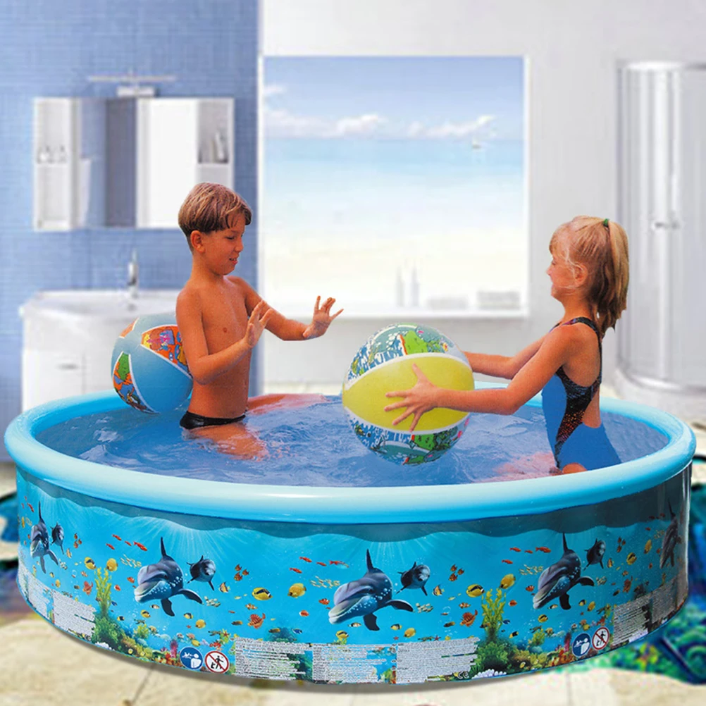 

1pc Hard Round Swimming Bathtub Funny Toy Water Playing Outdoor Toys Summer PVC Inflatable Pool Child Interaction