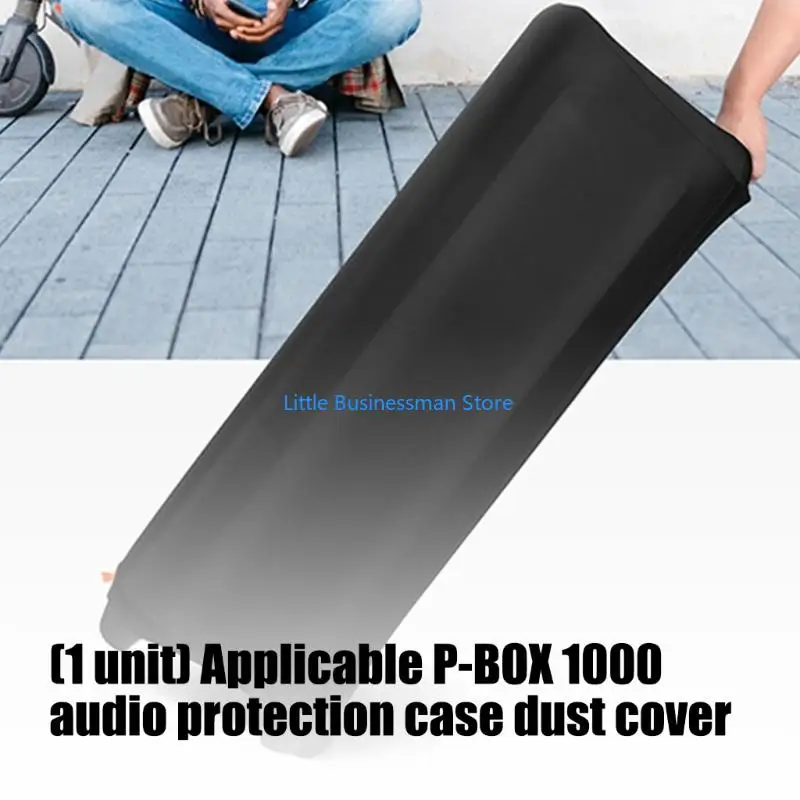 Cloth Speaker Storage Sleeve for Large Speaker Dust Control, Full-Length Cover with Bottom Drawcord for Home Corner or Studio