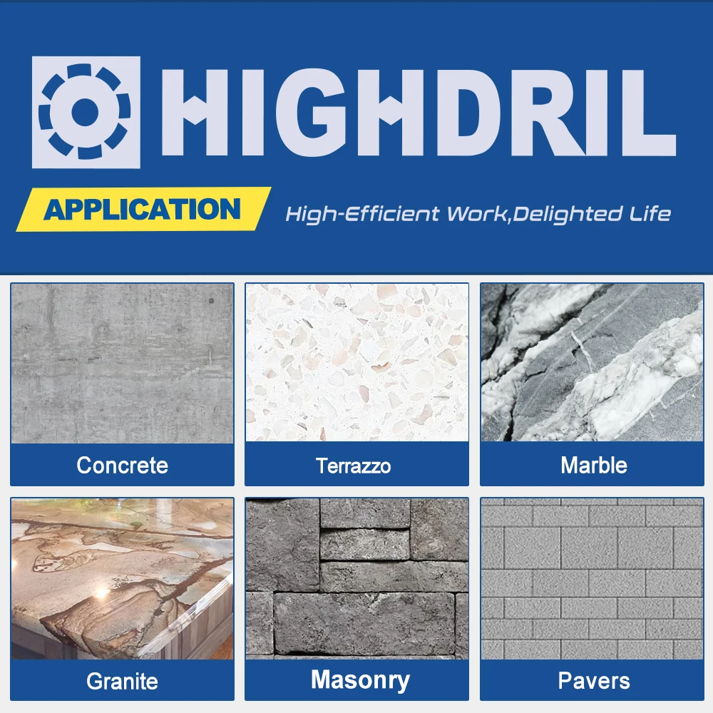 HIGHDRIL-Lame de scie diamantée frittée à froid, disque de coupe, meuleuse d'angle, granit sec et ondulé, diamètre 115mm, 2 pièces/ensemble