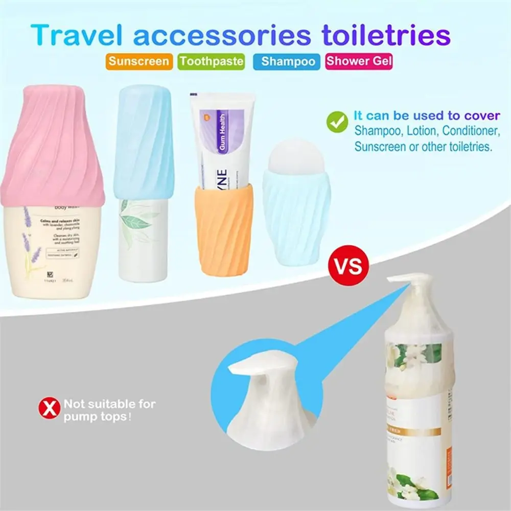 Luggage Silicone Leak Proof Sleeves Elastic Sleeve for Leak Travel Container Elastic Sleeve for Leak Proofing