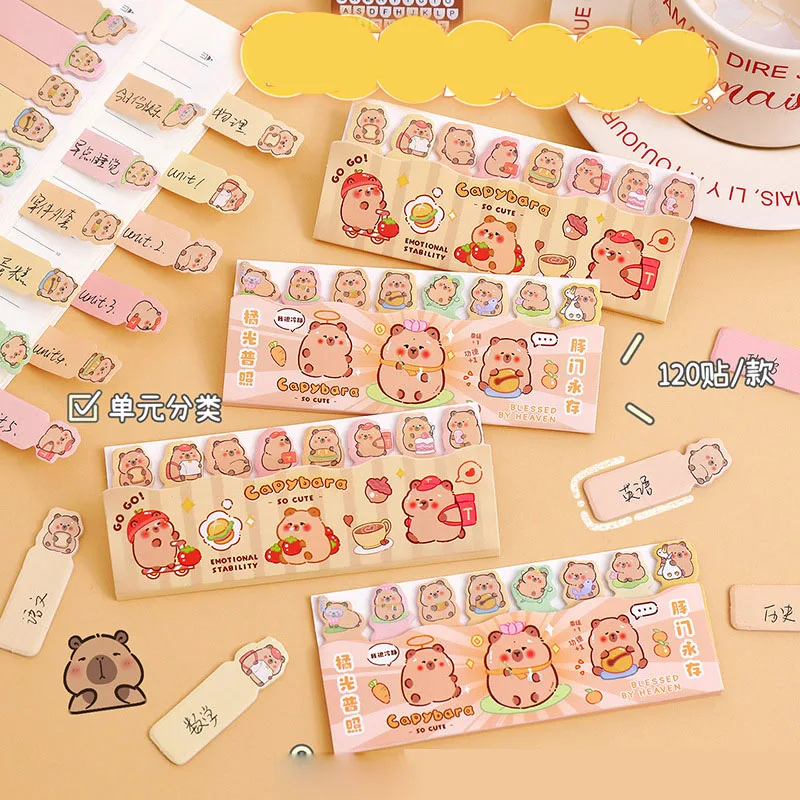 kawaii capybara sticky notes urso bonito etiqueta n times papelaria bloco de notas post bookmark escritorio material escolar 36 pcs lote 01