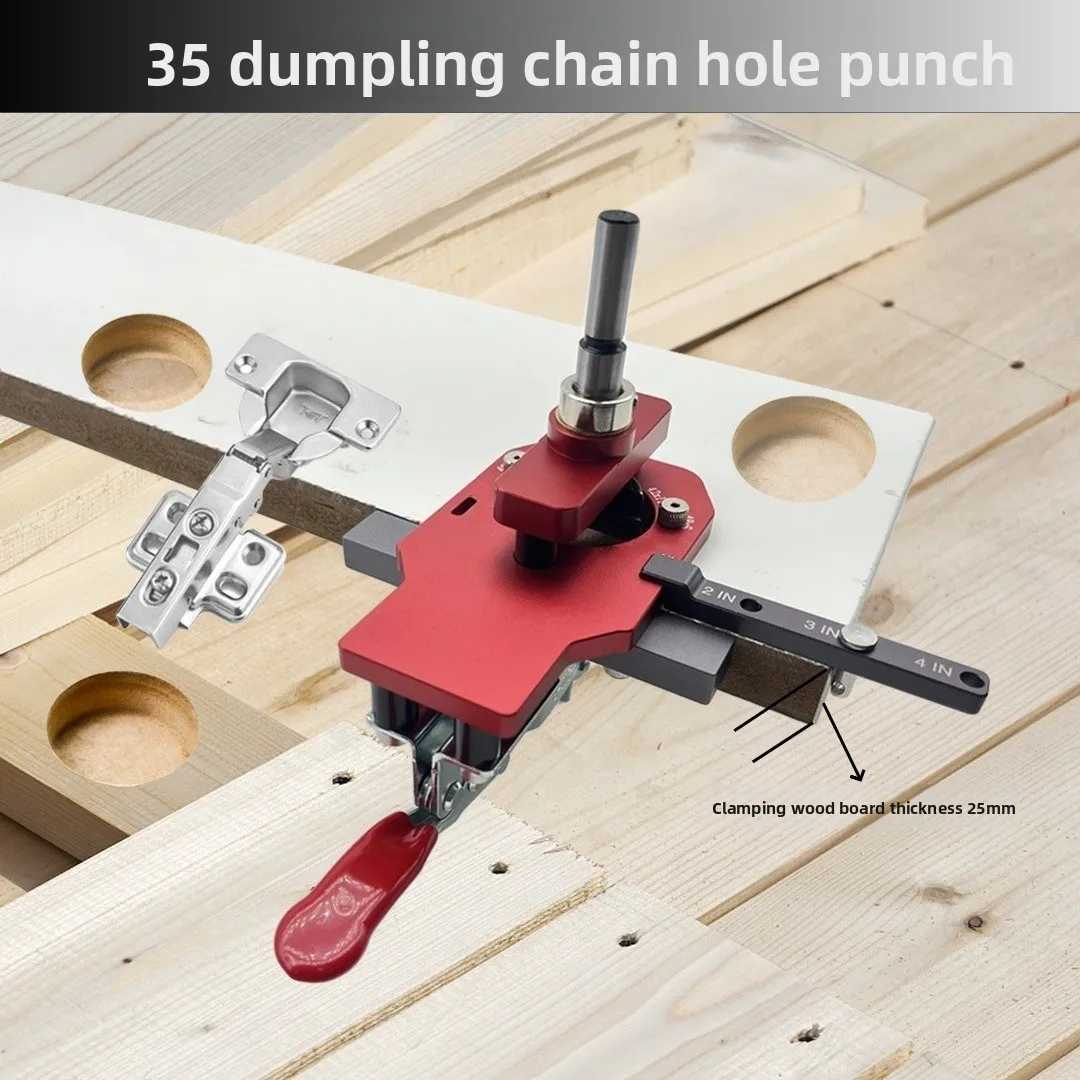 Aluminum Alloy Hole Punch Drill Bit Cabinet Installation 35Mm Woodworking Hinge Locator Kit DIY Projects
