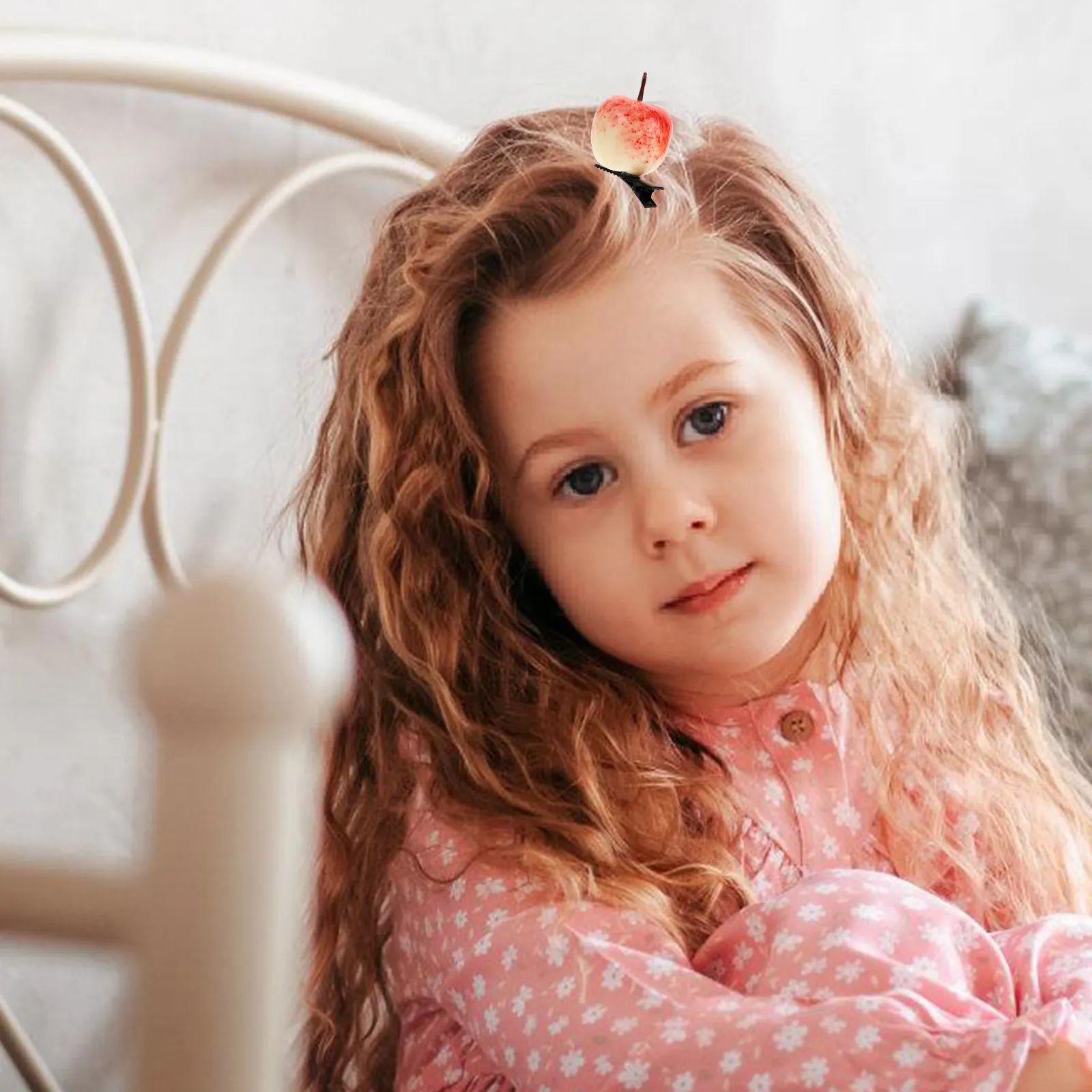 

6Pcs Faux Fruit Vegetable Hair Clips Cute Chili Pepper Peach Clips for Women Girls Kids Party Live Stream