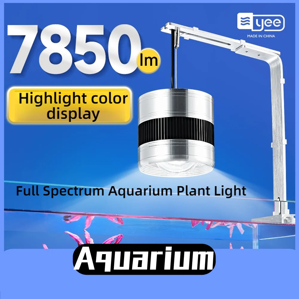 Yee Aquarium Aquatic Plant Light Algae Blooming LED Full Spectrum Color Emitting Spotlight Pendant Stream Coral Reef Fish Tank