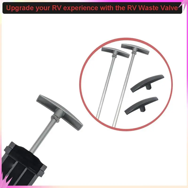 

B50C 2 шт. удлинительные трубки для отработанного клапана для автодома, комплект канализационных шлангов длиной 9 дюймов, сменная ручка канализационного клапана для автофургона, запасные части для автофургона