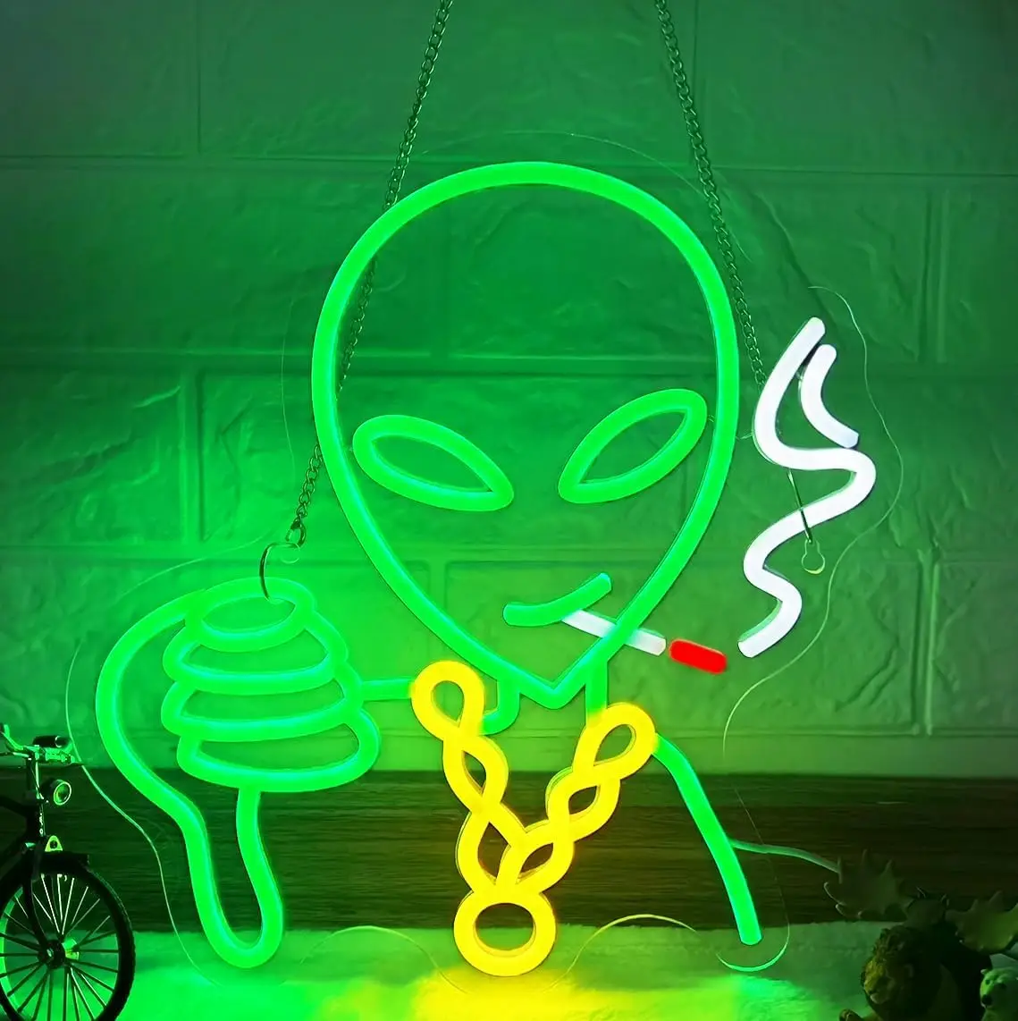 Alien LED Neon Sign USB Neon Light Christmas Gift Wall Hanging Lamp For Man Cave Bar Gaming Room Bedroom  Party Home Wall Decor