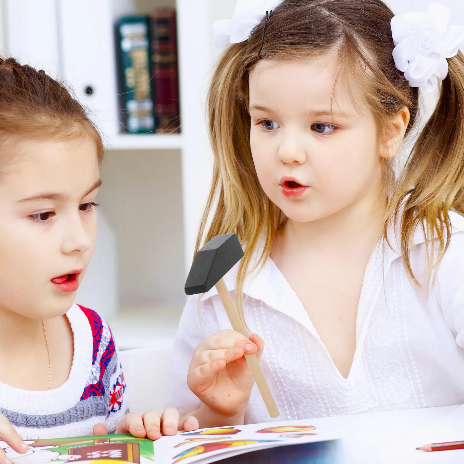 

5Pcs Mini Wooden Safe Solid Wood Mallet Set during Birthday Party for Creative Play Supplies Mini Hammer