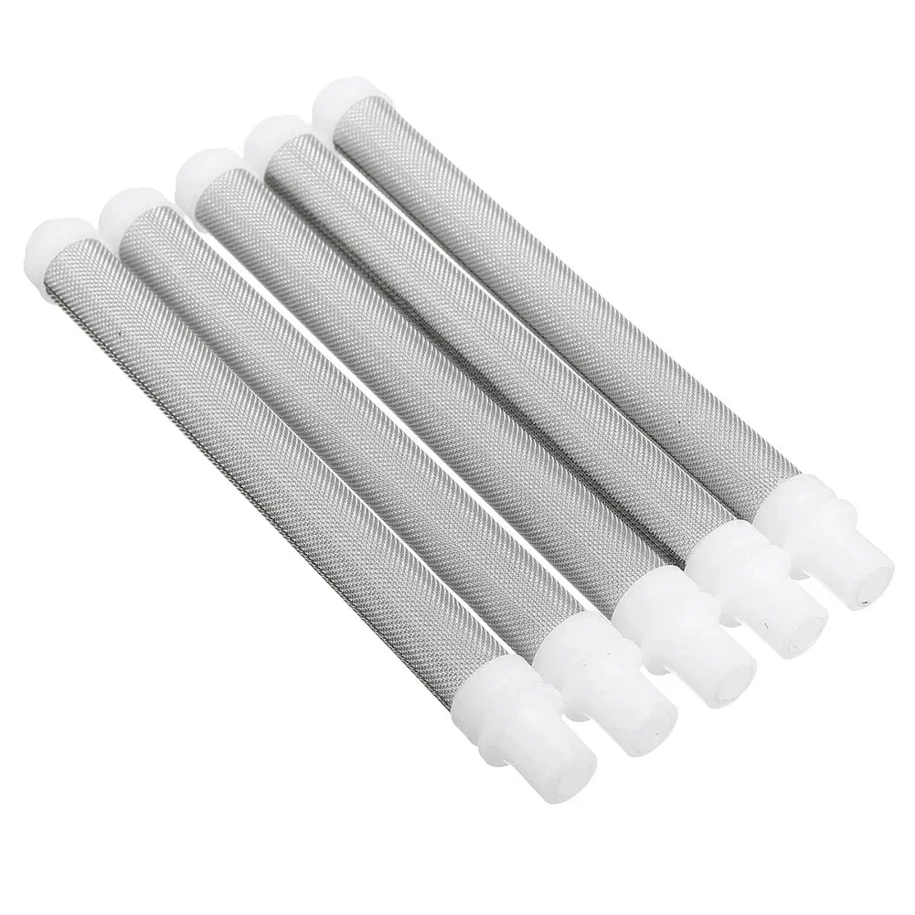 ü 5/10pcs 50-Mesh Airless Spray Filter Stainless Steel Paint Spraygun Filter White Clogging For Różne Models Machine Accessories