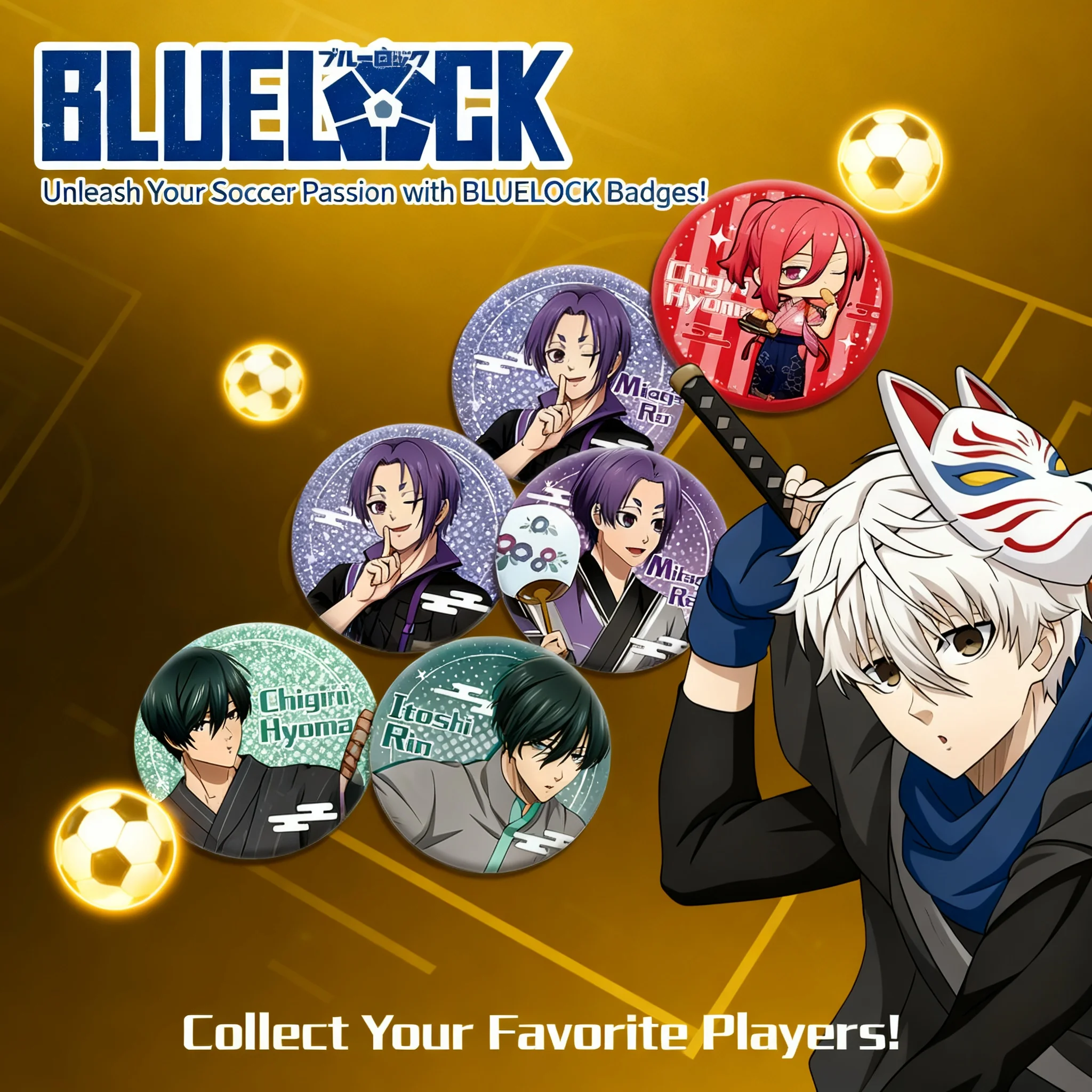 

Blue Lock Anime Badge 58mm Acrylic Double Sided New Design Fan Merchandise Collectible Souvenir Gift for Anime Enthusiasts and