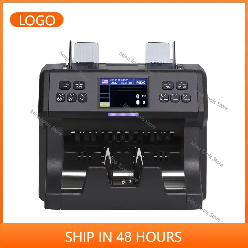 Professional Multi-Currency Money Bill Counter Machine with LED Display for Banknote Counting