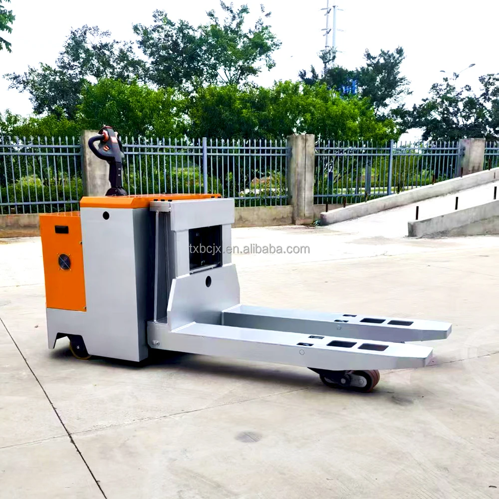 CE Certified 10-Ton Fully Electric Hydraulic Pallet Truck Customizable Heavy-Duty Load Handling With Extended Forks